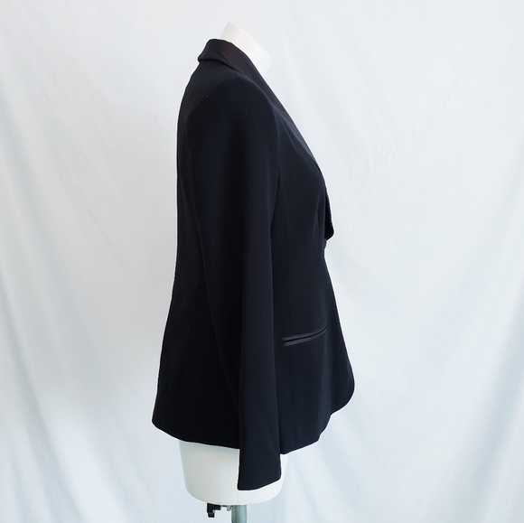 NWT Tuxedo Style Blazer Black w/Satin Trim Size Small - Picture 3 of 10